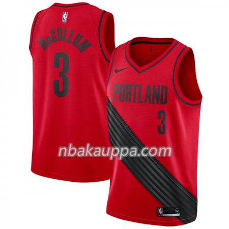 Portland Trail Blazers CJ McCollum 3 Nike 2017-18 Punainen Pelipaidat Swingman - Miesten